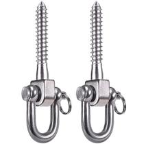 Ganchos giratórios em aço inoxidável SELEWARE, pacote com 2 unidades, capacidade de 1800 libras Ganchos giratórios em aço inoxidável SELEWARE, pacote com 2 unidades, capacidade de 1800 libras