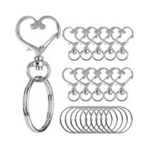 Ganchos Giratórios Em Forma De Coração 10pcs Chaveiros De Metal Para Cordões Charms Joias Artesanato Ganchos Giratórios Em Forma De Coração 10pcs Chaveiros De Metal Para Cordões Charms Joias Artesanato