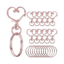 Ganchos Giratórios Em Forma De Coração 20pcs Chaveiros De Metal Para Cordões Charms Joias Artesanato