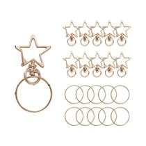 Ganchos Giratórios Em Forma De Estrela 20pcs, Clipe De Chaveiro, Fecho De Lagosta Para Correntes De Ganchos Giratórios Em Forma De Estrela 20pcs, Clipe De Chaveiro, Fecho De Lagosta Para Correntes De