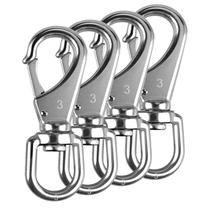 Ganchos giratórios KINLINK 304 em aço inoxidável 11,7 cm, pacote com 4