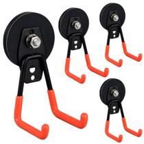 Ganchos magnéticos de garagem ULIBERMAGNET Heavy Duty, pacote com 4, laranja Ganchos magnéticos de garagem ULIBERMAGNET Heavy Duty, pacote com 4, laranja