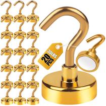 Ganchos magnéticos DIYMAG 30 kg Strong Heavy Duty, pacote com 20, amarelos Ganchos magnéticos DIYMAG 30 kg Strong Heavy Duty, pacote com 20, amarelos