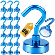 Ganchos magnéticos DIYMAG 30 kg Strong Heavy Duty, pacote com 20 unidades, azuis Ganchos magnéticos DIYMAG 30 kg Strong Heavy Duty, pacote com 20 unidades, azuis