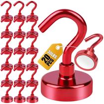 Ganchos magnéticos DIYMAG 30 libras Strong Heavy Duty, pacote com 20 unidades, vermelhos Ganchos magnéticos DIYMAG 30 libras Strong Heavy Duty, pacote com 20 unidades, vermelhos