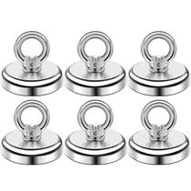 Ganchos magnéticos DIYMAG 45 kg, ímã de neodímio pesado, pacote com 6