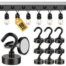 Ganchos magnéticos DIYMAG 80 libras ou mais luz de festa suspensa 10 unidades Ganchos magnéticos DIYMAG 80 libras ou mais luz de festa suspensa 10 unidades