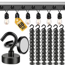 Ganchos magnéticos DIYMAG para pendurar luzes de corda 30 libras+60 unidades Ganchos magnéticos DIYMAG para pendurar luzes de corda 30 libras+60 unidades