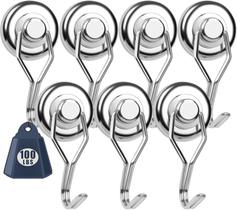 Ganchos magnéticos DIYMAG Swivel Swing 45 kg de neodímio, pacote com 7 Ganchos magnéticos DIYMAG Swivel Swing 45 kg de neodímio, pacote com 7