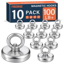 Ganchos magnéticos FINDMAG 45 kg para cabines de cruzeiro, pacote com 10 Ganchos magnéticos FINDMAG 45 kg para cabines de cruzeiro, pacote com 10