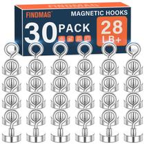 Ganchos Magnéticos FINDMAG N52, pacote com 30, capacidade de carga de 13 kg Ganchos Magnéticos FINDMAG N52, pacote com 30, capacidade de carga de 13 kg