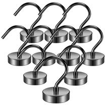 Ganchos magnéticos Grtard, pacote com 10, ímã de neodímio preto de 23 kg