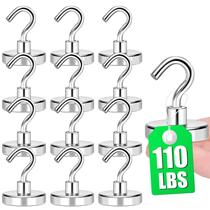 Ganchos magnéticos MIKEDE Heavy Duty 50 kg de neodímio, pacote com 12