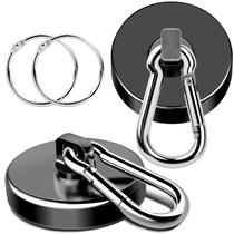 Ganchos magnéticos MIKEDE Heavy Duty 90 kg ou mais com mosquetão, pacote com 2