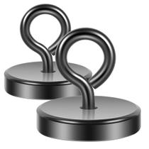 Ganchos Magnéticos Neosmuk 120 lb Alta Resistência Kit com 2 Preto Ganchos Magnéticos Neosmuk 120 lb Alta Resistência Kit com 2 Preto