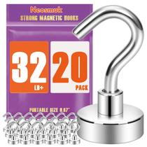 Ganchos Magnéticos Neosmuk 32 lb, Alta Resistência, Kit com 20 Ganchos Magnéticos Neosmuk 32 lb, Alta Resistência, Kit com 20