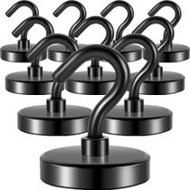 Ganchos magnéticos Neosmuk Black Heavy Duty com ímã extra forte Ganchos magnéticos Neosmuk Black Heavy Duty com ímã extra forte
