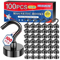 Ganchos magnéticos Niuknow, pacote com 100, neodímio, 10,4 kg, brancos