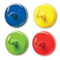 Ganchos Magnéticos Super Fortes - Kit com 4 Peças para Aprendizagem