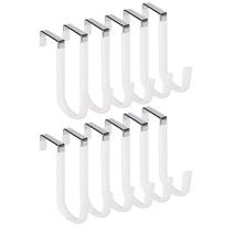 Ganchos Over The Door HANGZIGD, pacote com 12, brancos à prova de ferrugem