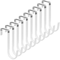 Ganchos Over The Door Hooks FYY, pacote com 10 cabides de porta brancos
