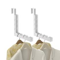 Ganchos Over The Door Hoomast cabem em até 4,5 cm, branco, pacote com 2 unidades Ganchos Over The Door Hoomast cabem em até 4,5 cm, branco, pacote com 2 unidades