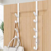 Ganchos Over The Door Kaiferty Metal White com 5 ganchos, 2 pacotes Ganchos Over The Door Kaiferty Metal White com 5 ganchos, 2 pacotes