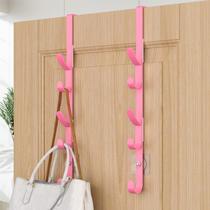Ganchos Over The Door Metal Kaiferty para pendurar pacotes rosa Ganchos Over The Door Metal Kaiferty para pendurar pacotes rosa