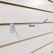 Ganchos P/ Painel Canaletado De 15cm Branco 30 Peças Ganchos P/ Painel Canaletado De 15cm Branco 30 Peças