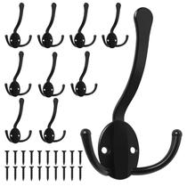 Ganchos para Casaco Homanu, Kit com 10 Unidades, Metal Preto Resistente Ganchos para Casaco Homanu, Kit com 10 Unidades, Metal Preto Resistente