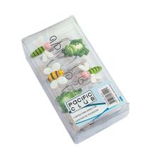 Ganchos para Cortina Cj C/12 Natureza 711_4024 4X4Cm Verde/Amarelo