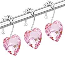 Ganchos para Cortina de Chuveiro Yuiviot Diamond - 12 Unidades - Formato de Cristal