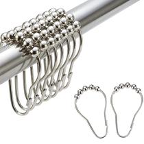 Ganchos para cortinas de chuveiro Amazer, conjunto de 12 em aço inoxidável