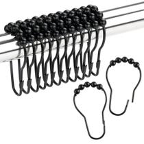 Ganchos para cortinas de chuveiro, anéis, Ansxiy, metal à prova de ferrugem, conjunto de 12