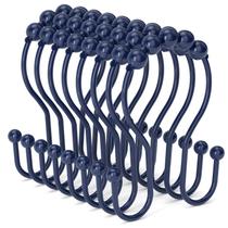 Ganchos para cortinas de chuveiro Bathway Blue Navy Blue Double Hook x12