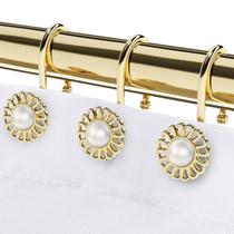 Ganchos para cortinas de chuveiro iToplin Sunflower Gold Metal (conjunto de 12)