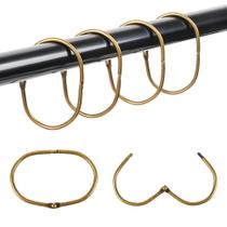 Ganchos para cortinas de chuveiro Mafegu Roman Rings 30 unidades ovais de metal