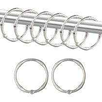 Ganchos para cortinas de chuveiro TCMAO, metal à prova de ferrugem, pacote com 12 unidades (níquel) Ganchos para cortinas de chuveiro TCMAO, metal à prova de ferrugem, pacote com 12 unidades (níquel)