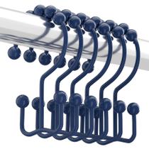 Ganchos para cortinas de chuveiro Titanker Metal resistente à ferrugem azul marinho Ganchos para cortinas de chuveiro Titanker Metal resistente à ferrugem azul marinho