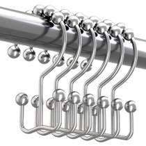 Ganchos para cortinas de chuveiro Titanker, metal resistente à ferrugem, conjunto de 12