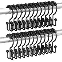 Ganchos para cortinas de chuveiro Titanker, resistente à ferrugem, conjunto de 24 Ganchos para cortinas de chuveiro Titanker, resistente à ferrugem, conjunto de 24