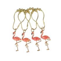 Ganchos para cortinas de chuveiro ZiLucky Flamingo Stainless Steel x12 Ganchos para cortinas de chuveiro ZiLucky Flamingo Stainless Steel x12