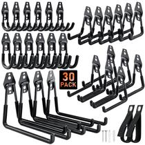 Ganchos para garagem Housolution, kit com 30 peças, aço com revestimento antiderrapante