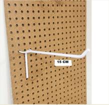 Ganchos Para Painel Eucatex Perfurado BRANCO 15 CM- PACOTE 10 UNID
