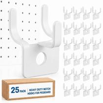 Ganchos para painel perfurado Tandefio em metal branco, 25 peças Ganchos para painel perfurado Tandefio em metal branco, 25 peças
