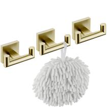 Ganchos para roupão KOKOSIRI B1015BG-P3 Gancho de toalha duplo para banheiro Ganchos para roupão KOKOSIRI B1015BG-P3 Gancho de toalha duplo para banheiro