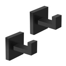 Ganchos para Toalha IBosins 2 Peças em Aço Inoxidável Preto Fosco Ganchos para Toalha IBosins 2 Peças em Aço Inoxidável Preto Fosco