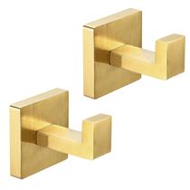 Ganchos para toalha IBosins 2 unidades em aço inoxidável com acabamento dourado escovado Ganchos para toalha IBosins 2 unidades em aço inoxidável com acabamento dourado escovado