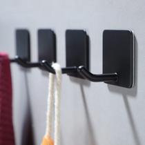 Ganchos para Toalha YIGII 4 Peças Aço Inoxidável Preto Fosco Ganchos para Toalha YIGII 4 Peças Aço Inoxidável Preto Fosco