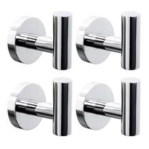 Ganchos para toalhas de banho Homagic Chrome Finish em aço inoxidável, pacote com 4